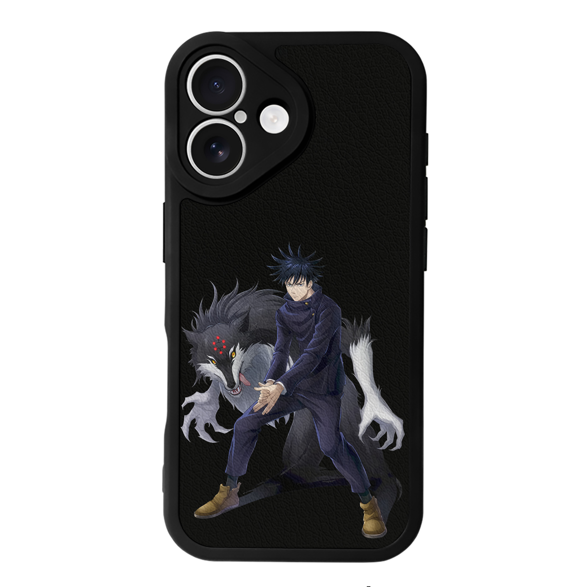 （画像用） 呪術廻戦 Jujutsu Kaisen 【iPhone 16シリーズ対応】シリコンスマホケース（レザー調） 材質：シリコン